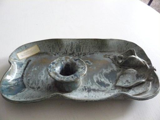 CERAMICZNY SYGNOWANY ŚWIECZNIK