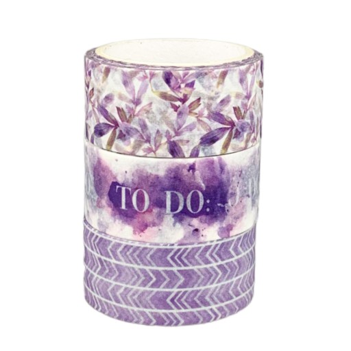 WASHI TAPE TAŚMA DEKORACYJNA ZESTAW TAŚM 3 SZT