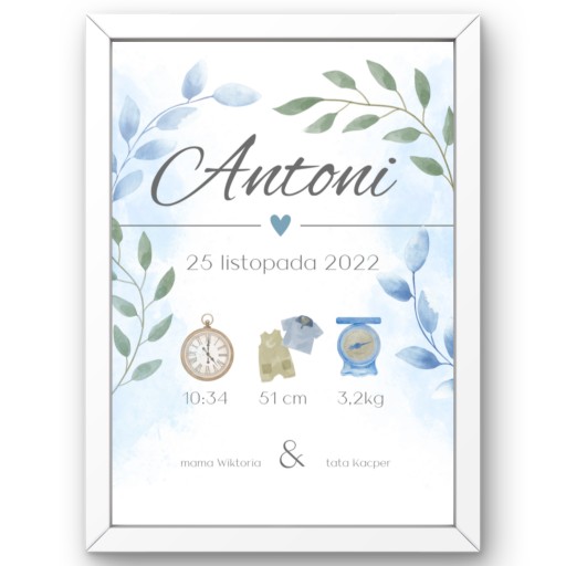 PERSONALIZOWANY PREZENT NA CHRZEST DLA CHŁOPCA