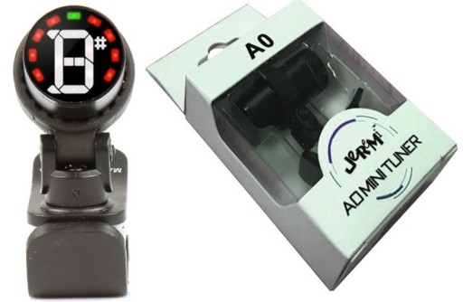 KOMPAKTOWY I LEKKI TUNER DO GITARY UKULELE OBROTOWY KLIPS WYŚWIETLACZ LCD