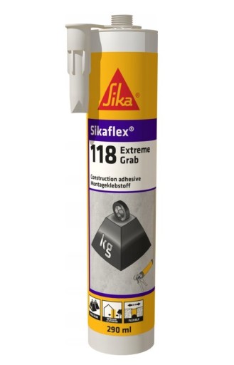 SIKAFLEX 118 EXTREME GRAB KLEJ MONTAŻOWY 290 ml