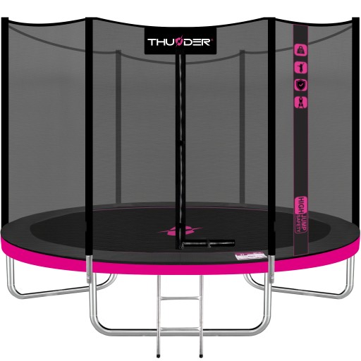 DOMOWA Trampolina do ogrodu 244CM rekreacyjna SOLIDNA PROSTY MONTAŻ 8FT