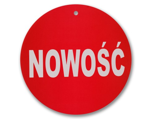 ETYKIETA OKRĄGŁA NOWOŚĆ CENA KÓŁKO FI 24CM METKA