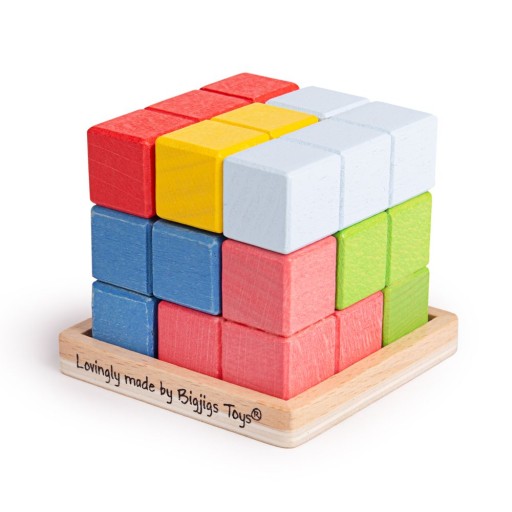 KOSTKA gra logiczna TETRIS 3D drewno ŁAMIGŁÓWKA
