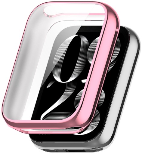 ETUI OBUDOWA 2W1 Z OSŁONĄ NA EKRAN DO XIAOMI MI BAND 8 PRO - RÓŻOWY