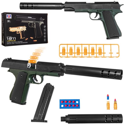 PISTOLET GLOCK BEZPIECZNE PIAKI EVA STRZAŁKI ŁUSKA