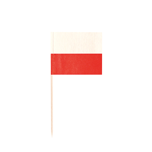 Wykałaczki bankietowe z flagą Polski 8cm 500szt.