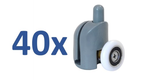 40x Rolka dolna pojedyncza D04-1 23mm zestaw