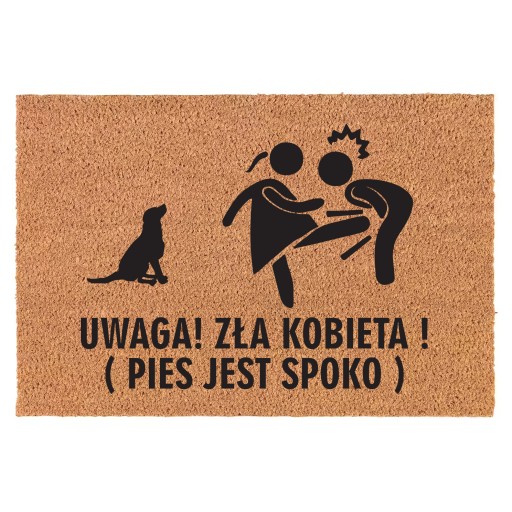 WYCIERACZKA ZŁA KOBIETA PIES wejściowa kokosowa