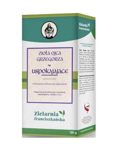 Zioła Ojca Grzegorza uspokajające wsparcie uspokojenia relaks nerwy stres