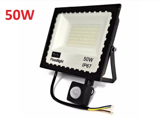 Lampa Naświetlacz LED Halogen 50W Z CZUJNIK RUCHU
