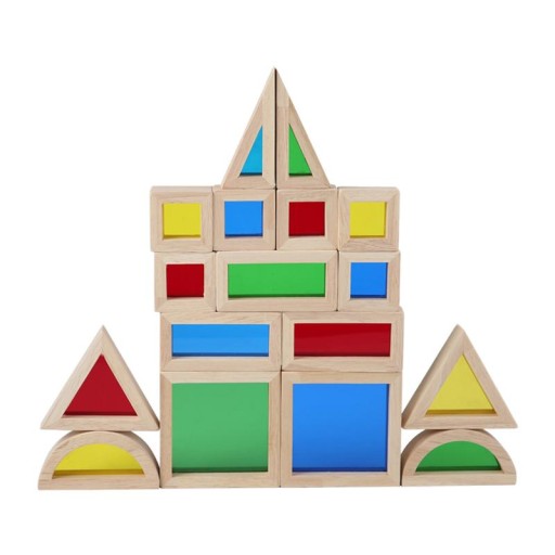 17x drewniane klocki o geometrii 2 3 4-letnie zabawki do układania w stosy