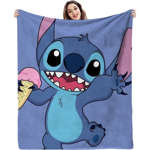Nowy kocyk flanelowy Stitch 150×200cm