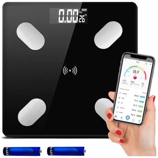 WAGA ŁAZIENKOWA ANALITYCZNA BLUETOOTH 180kg 17w1