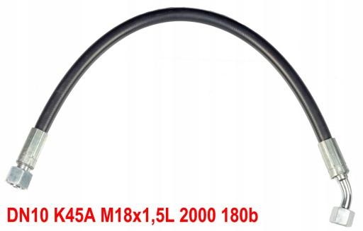 PRZEWÓD HYDRAULICZNY DN10 K45A M18x1,5L 2000 180ba