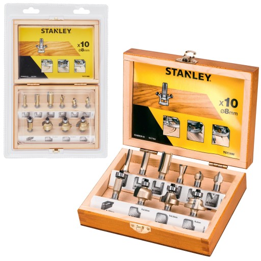 STANLEY STA80020 ZESTAW FREZÓW DO DREWNA SKRZYNKA
