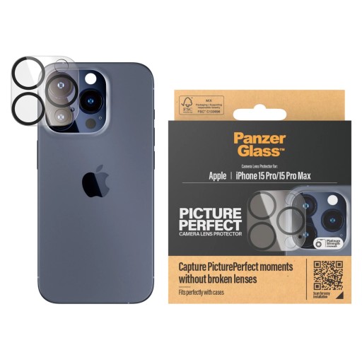 Szkło na aparat do iPhone 15 Pro / 15 Pro Max PanzerGlass osłona nakładka