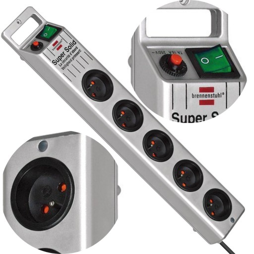 LISTWA ZASILAJĄCA PRZEDŁUŻACZ SUPER SOLID 5GN.2,5M