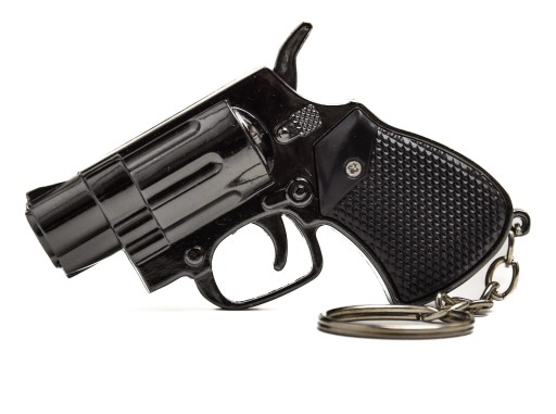 ZAPALNICZKA ŻAROWA PISTOLET METAL BRELOK REWOLWER
