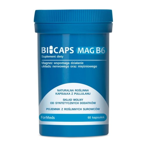 Bicaps Mag B6 Cytrynian Magnezu Witamina B6 P-5-P