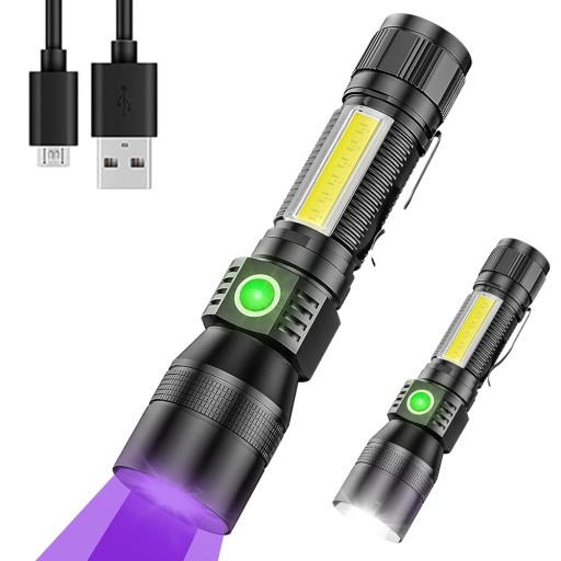 LATARKA UV COB AKU USB DETEKTOR LED ZOOMEM MAGNETYCZNYM