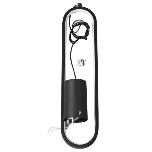 Żyrandol 18W lampa wisząca LED 3 temperatura barwowa do sypialni czarny
