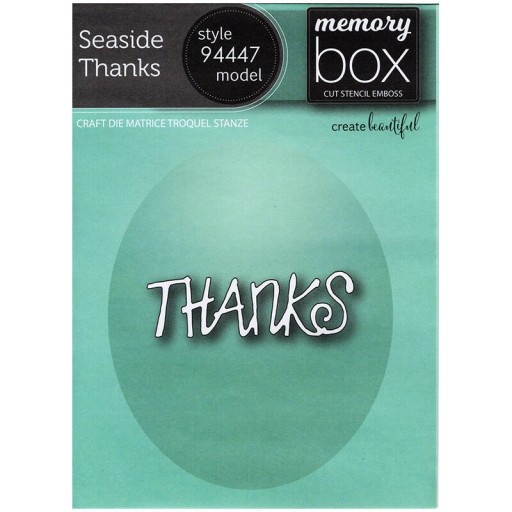 Wykrojnik - Memory Box - Seaside napis Thanks
