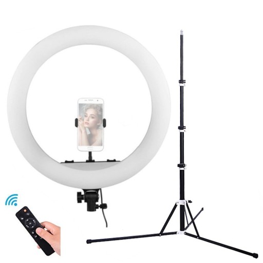 LAMPA PIERŚCIENIOWA LED RING MITOYA MTY-18C 45cm ZE STATYWEM YOGA 200cm