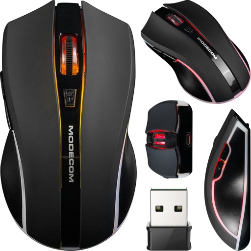 MYSZKA BEZPRZEWODOWA GAMINGOWA USB Z WBUDOWANYM AKUMULATOREM MODECOM WRM1