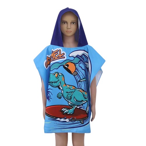RĘCZNIK KĄPIELOWY PLAŻOWY PONCHO KAPTUREK BAWEŁNA