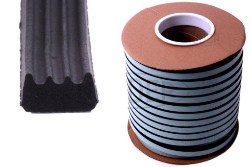 USZCZELKA E SAMOPRZYLEPNA DRZWI OKNA GUMA 15x8 MM