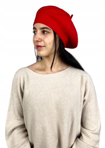 Klasyczny beret francuski, beret damski na jesień na zimę wygodny elegancki