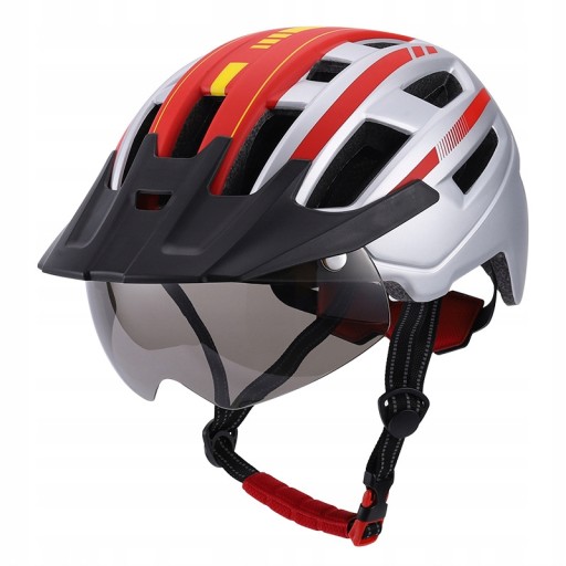 KASK ROWEROWY REGULOWANY OŚWIETLENIE LED L 58-61cm