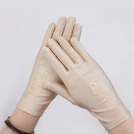 Lightweight Spring Stretchy Fingertip Touchscreen Gloves Sun Protection Tre