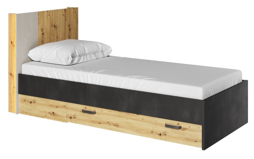 ŁÓŻKO MŁODZIEŻOWE 90cm z SZUFLADĄ + STELAŻ solidne