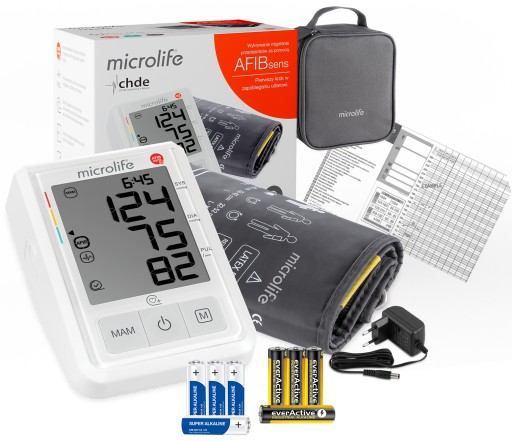 CIŚNIENIOMIERZ MICROLIFE BP B3+ZASILACZ +8 BATERII