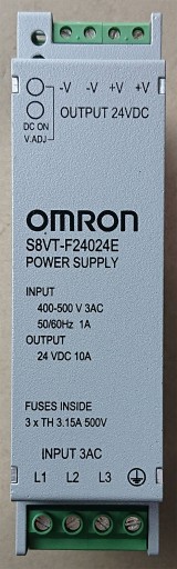 Zasilacz Omron S8VT-F24024E 3PH 24V 10A 240W