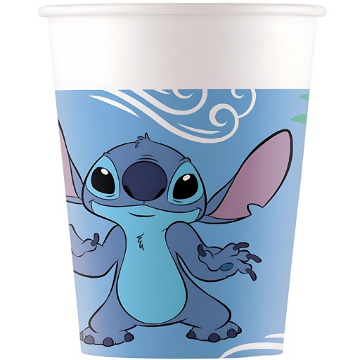 Jednorazowe Kubeczki Papierowe Dekoracyjne 200 ml Stitch & Angel 8 szt.