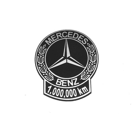 Emblemat MERCEDES 1.000.000km srebrny 34x40mm