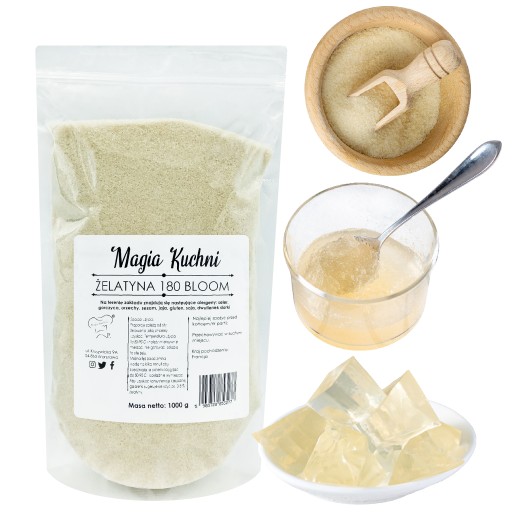 Żelatyna SPOŻYWCZA 1kg SYPKA 180 BLOOM