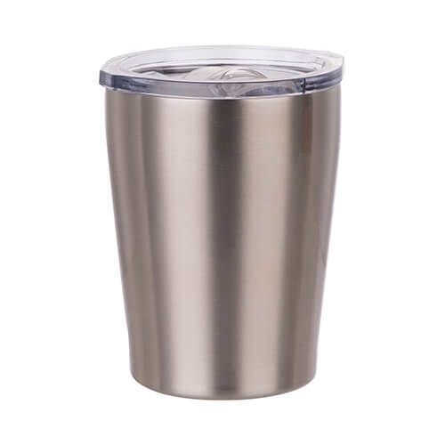 Kubek metalowy 240 ml do mleka z pokrywą