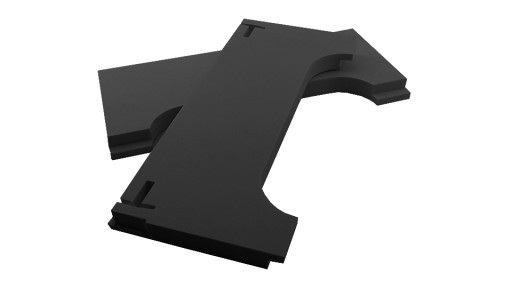KOMPLET nóżkozaślepki 160mm PEŁNE CZARNE-PCV