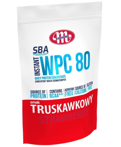 Mlekovita SBA WPC80 instant 700g - Truskawkowy