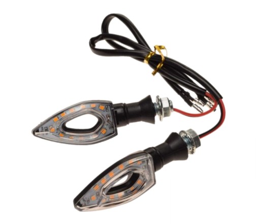 Kierunkowskazy LED Łezki E32 z Otworem Quad ATV 2x