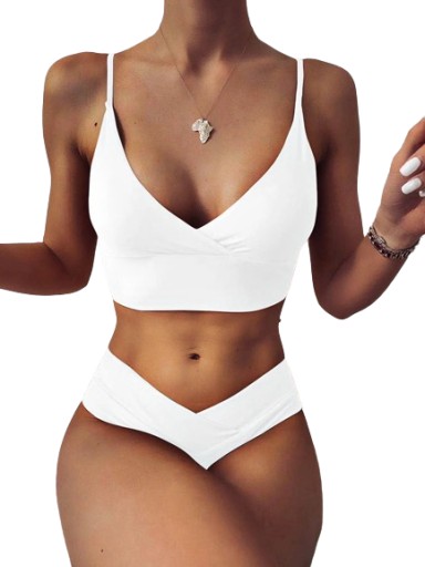 STRÓJ KĄPIELOWY BIKINI PUSHUP WYSOKI STAN STRINGI
