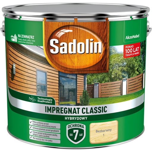 SADOLIN CLASSIC IMPREGNAT 9L BEZBARWNY