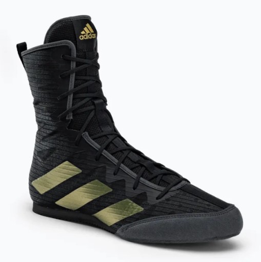 BUTY BOKSERSKIE ADIDAS BOX HOG 4 CZARNO-ZŁOTE r.40 2/3