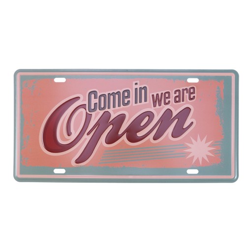 Wejdź, jesteśmy Open Metal Tin Sign Bar Open Close