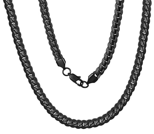 ChainsPro męski naszyjnik-6MM 51cm czarny