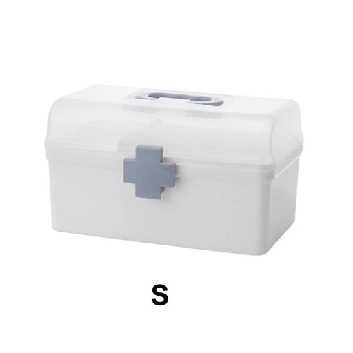 3/2 Layer Portable First Aid Kit Storage Box Plastic Multi-Functional